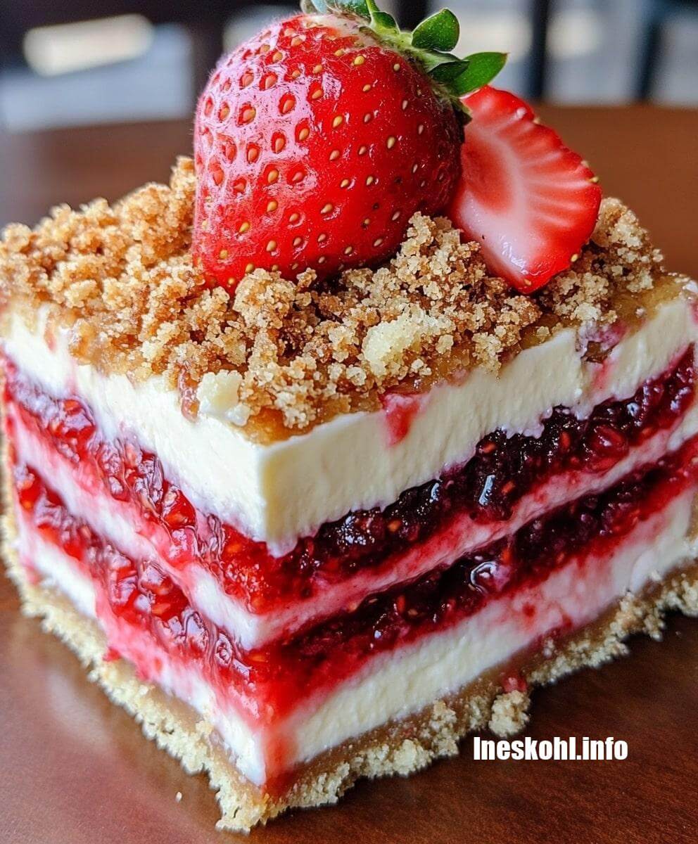 Strawberry Crunch Cheese Cake