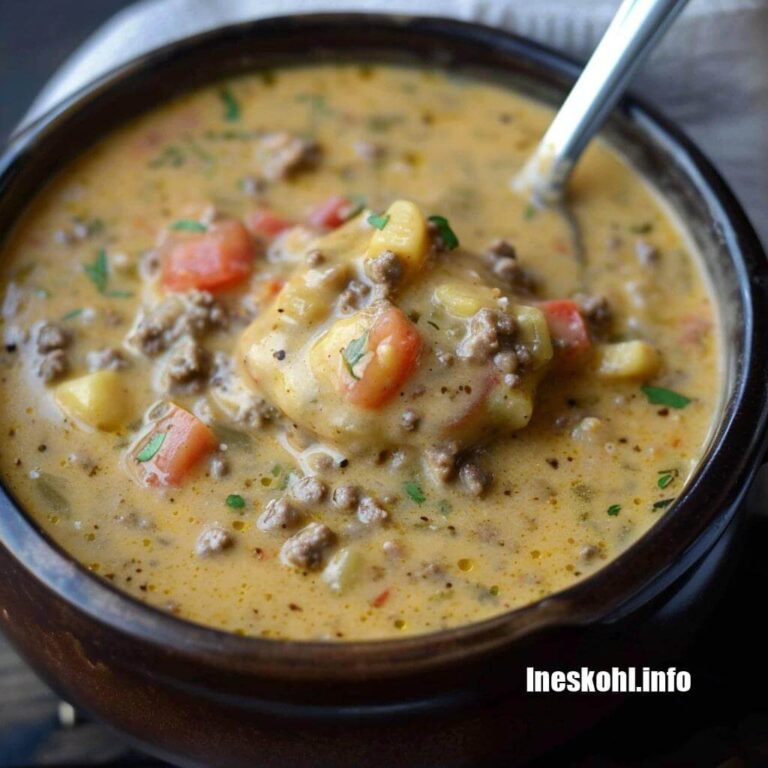 Crockpot Cheeseburger Soup