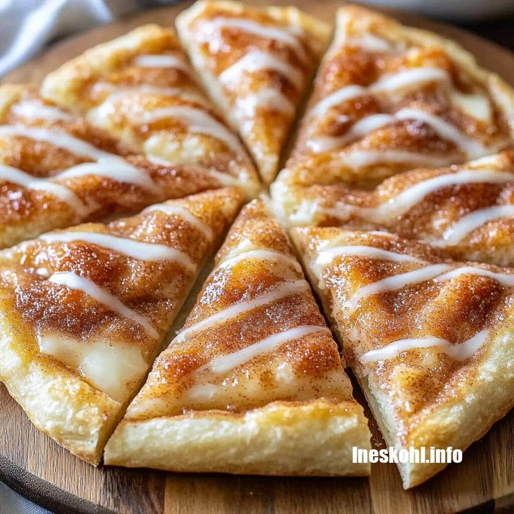 Cinnamon-Sugar Pizza made with Crescent Rolls