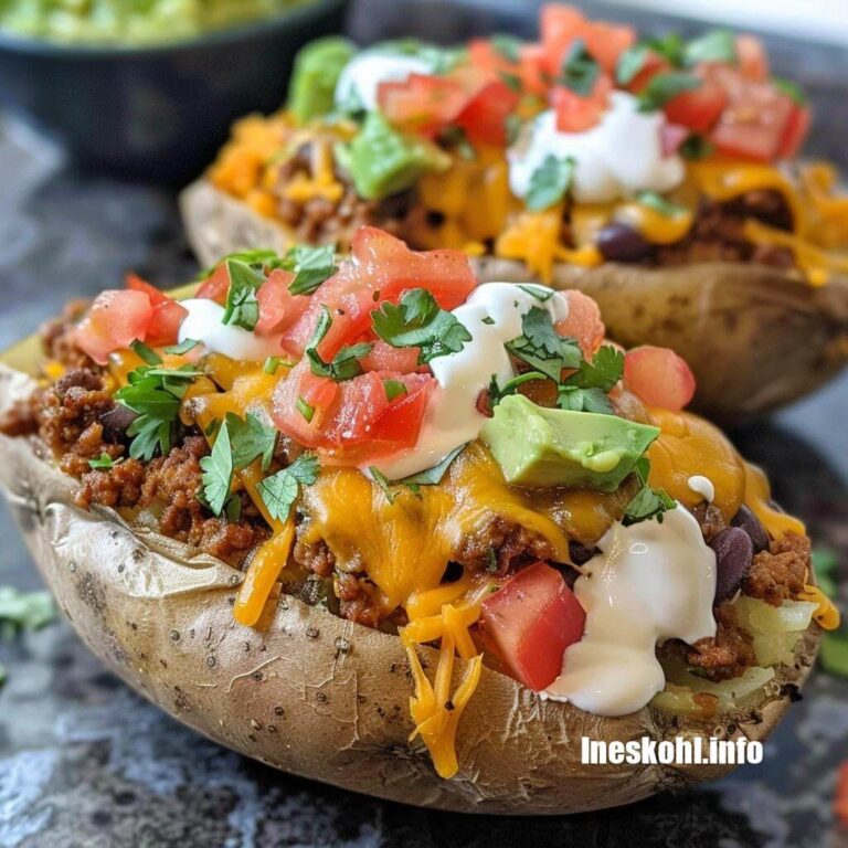 Homemade Taco Stuffed Baked Potato