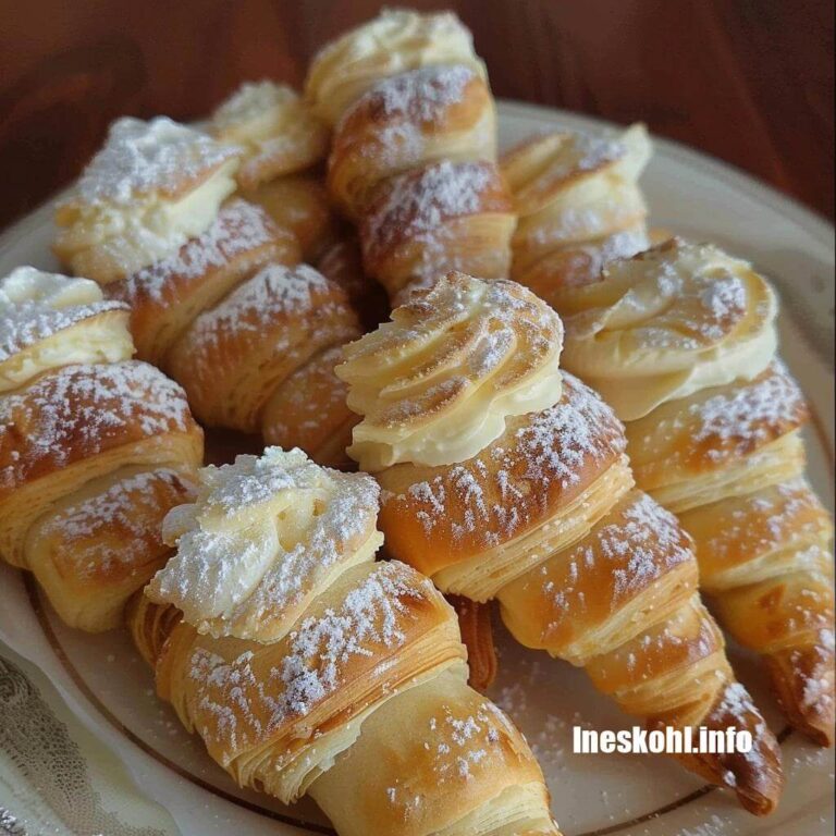 Puff Pastry Cream Horns